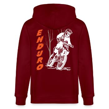 Enduro Motocross - Stanley/Stella Unisex Bio-Kapuzenjacke CULTIVATOR  - Burgunderrot - Hinten - Anna (173cm)