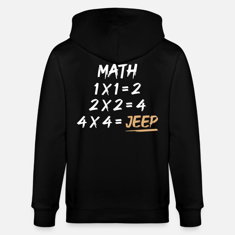 Math 4x4 Jeeps - Veste à capuche bio CULTIVATOR Stanley/Stella Unisexe - noir