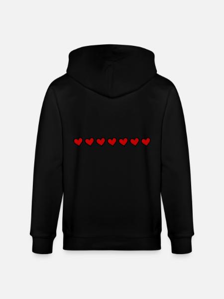 Herzen Symbole Liebe - Stanley/Stella Unisex Bio-Kapuzenjacke CULTIVATOR - Schwarz
