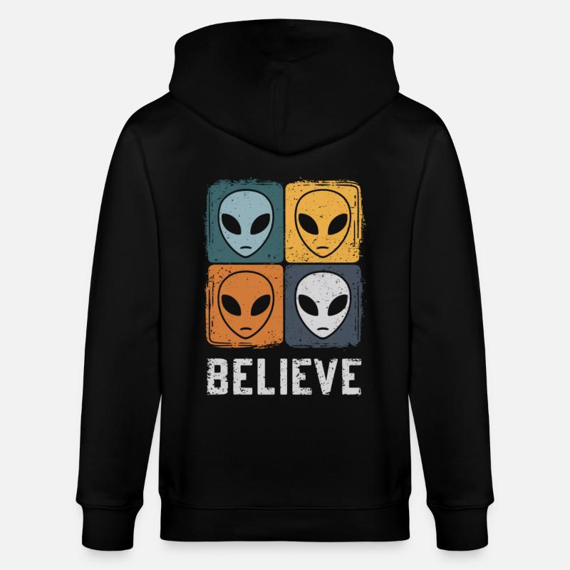 Croyez en l’aventure spatiale inconnue - Veste à capuche bio CULTIVATOR Stanley/Stella Unisexe - noir