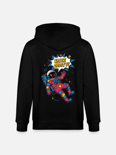 Space Oddity Cosmic Adventurer - Stanley/Stella CULTIVATOR Unisex Organic Hooded Jacket - black