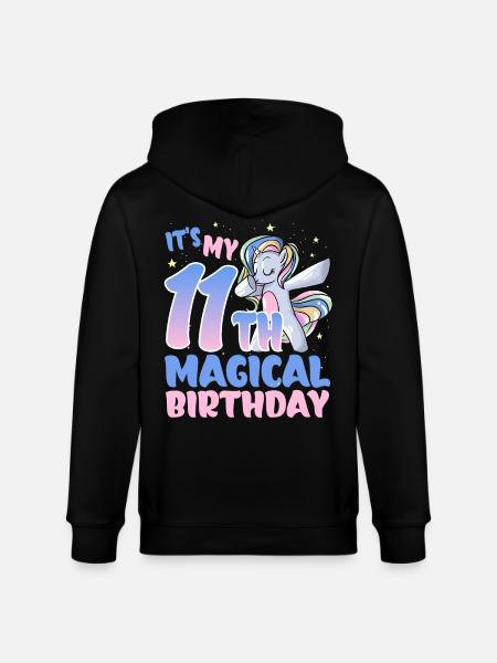 It's my 11th magical birthday - Stanley/Stella CULTIVATOR Unisex Organic Hooded Jacket - black