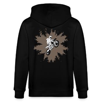 Love is Nature Motocross - Stanley/Stella Unisex Bio-Kapuzenjacke CULTIVATOR  - Schwarz - Hinten - Anna (173cm)