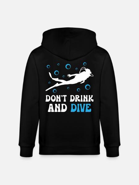 Dont Dring And Dive - Stanley/Stella CULTIVATOR Unisex Organic Hooded Jacket - black