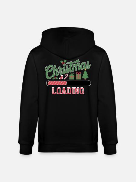 Christmas Loading Loading Bar Christmas - Stanley/Stella CULTIVATOR Unisex Organic Hooded Jacket - black