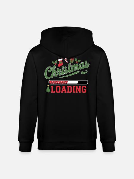 Christmas Loading Loading Bar Christmas - Stanley/Stella CULTIVATOR Unisex Organic Hooded Jacket - black