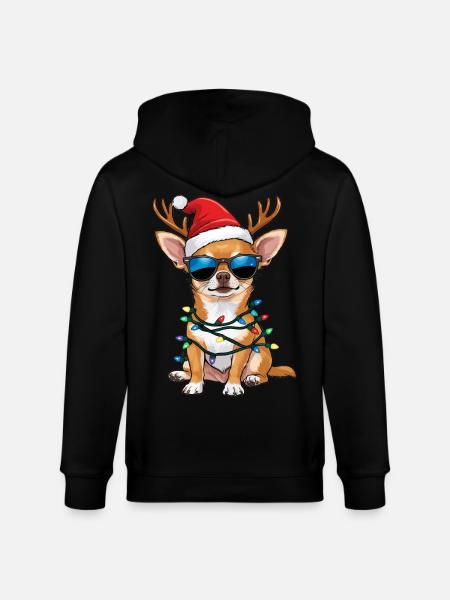 Christmas Chihuahua - Stanley/Stella Unisex Bio-Kapuzenjacke CULTIVATOR  - Schwarz