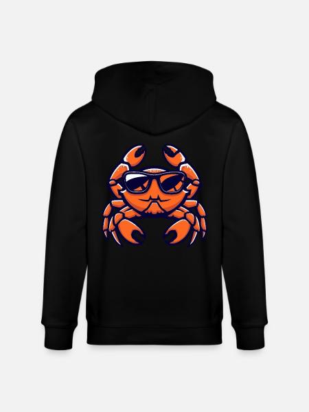 Krebs Krabbe Cool Comic - Stanley/Stella Unisex Bio-Kapuzenjacke CULTIVATOR  - Schwarz