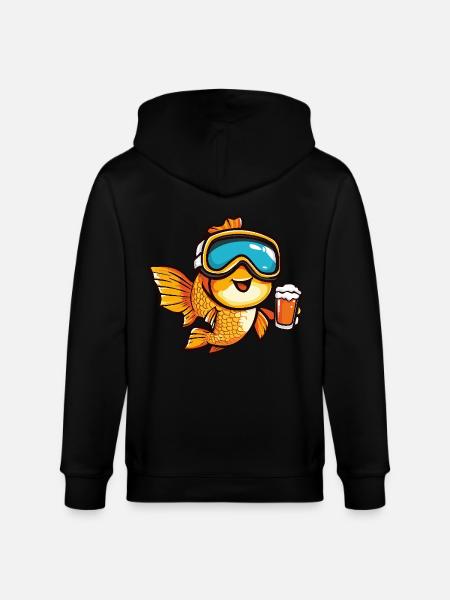 Bière d’après-ski Goldfish - Veste à capuche bio CULTIVATOR Stanley/Stella Unisexe - noir