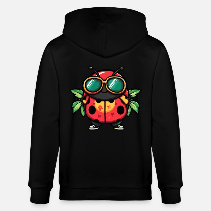 Marienkäfer Sommer - Stanley/Stella Unisex Bio-Kapuzenjacke CULTIVATOR  - Schwarz