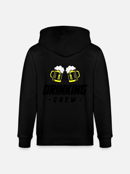 Drinking Crew Beer - Stanley/Stella CULTIVATOR  Unisex Organic Hooded Jacket - black