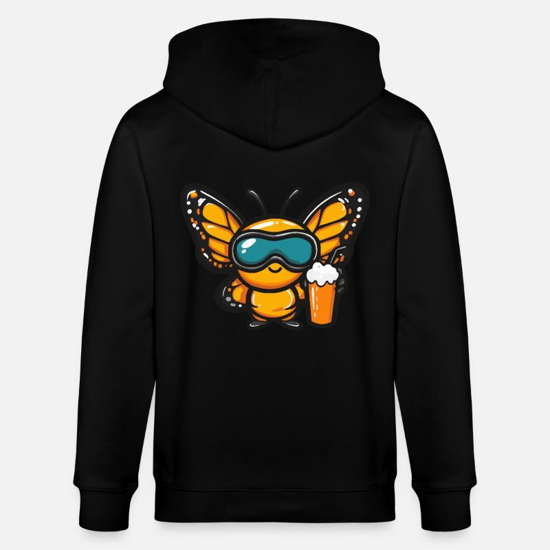 Bière d’après-ski Butterfly - Veste à capuche bio CULTIVATOR Stanley/Stella Unisexe - noir