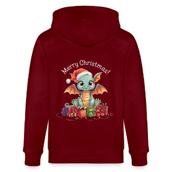 Cadeau de Noël Dragon Dragon - Veste à capuche bio CULTIVATOR Stanley/Stella Unisexe - bordeaux - Dos - Anna (173cm)