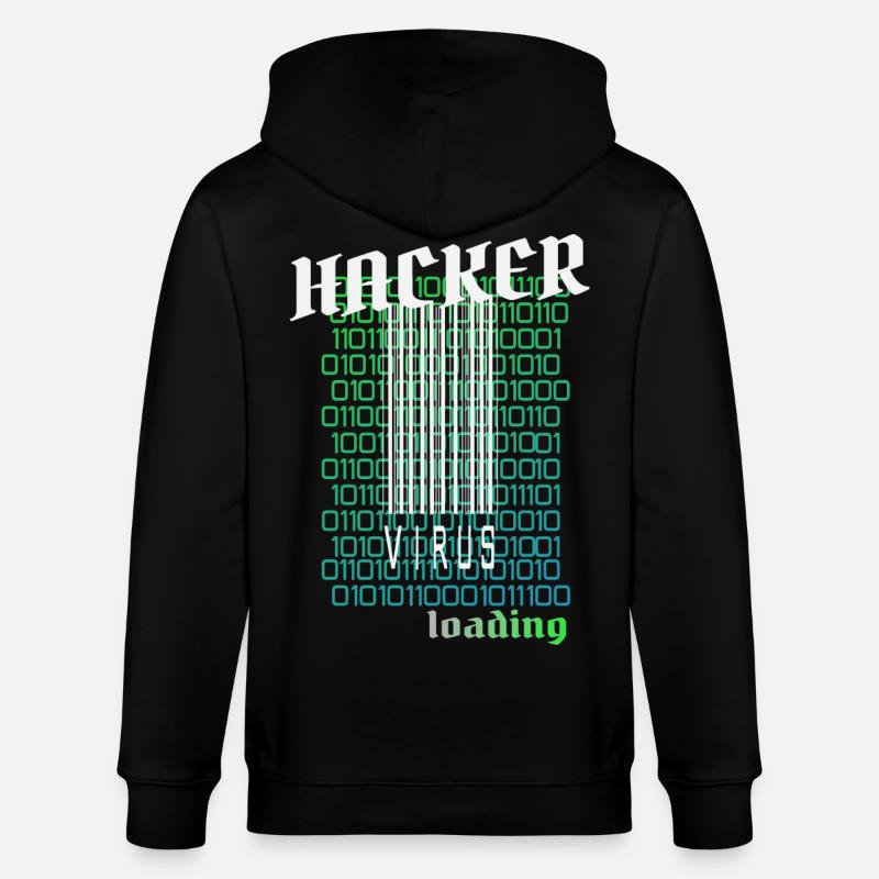 Anonymous, hacker - Stanley/Stella CULTIVATOR  Unisex Organic Hooded Jacket - black