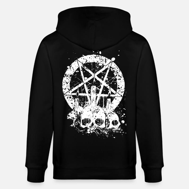 Gothique Skull - Veste à capuche bio CULTIVATOR Stanley/Stella Unisexe - noir
