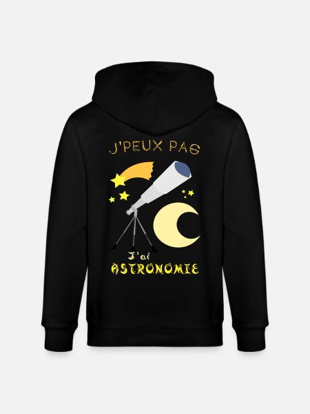 I can't I have astronomy - Stanley/Stella CULTIVATOR Unisex Organic Hooded Jacket - black