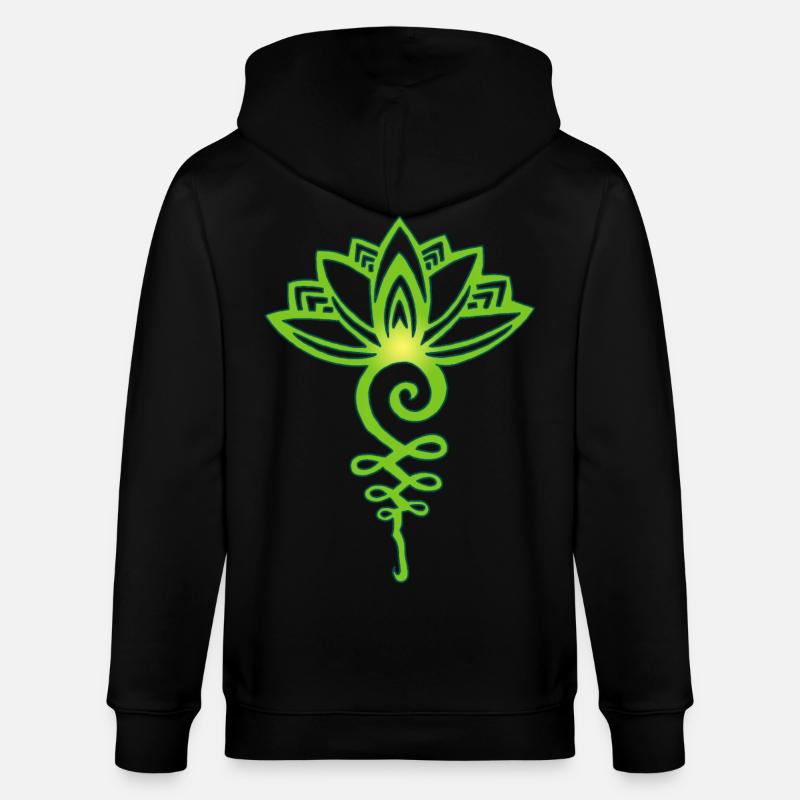 lotus vert éternel - Veste à capuche bio CULTIVATOR Stanley/Stella Unisexe - noir
