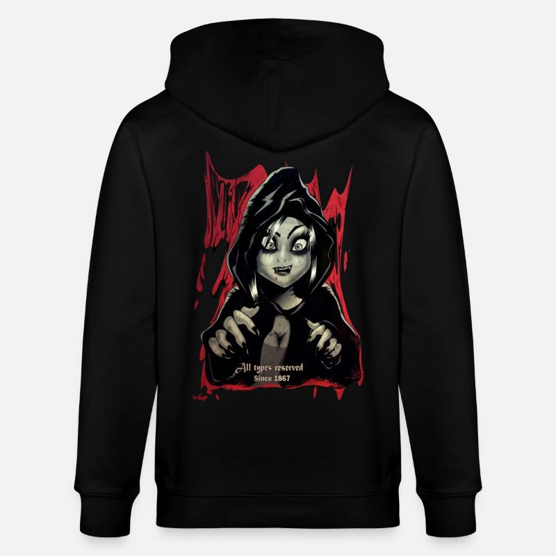 2 Vampire - Stanley/Stella Unisex Bio-Kapuzenjacke CULTIVATOR  - Schwarz