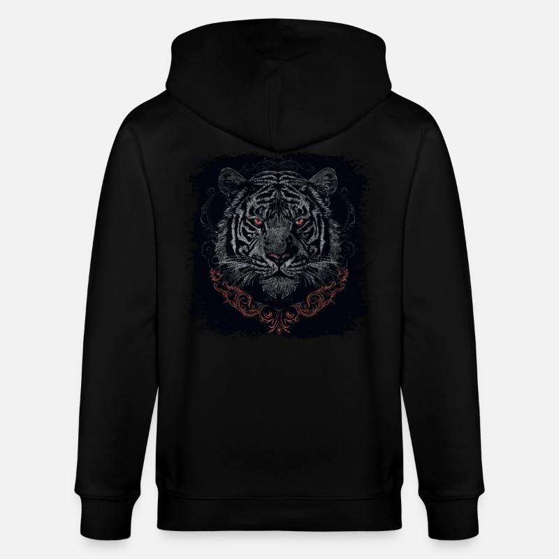 Tiger - Stanley/Stella Unisex Bio-Kapuzenjacke CULTIVATOR  - Schwarz