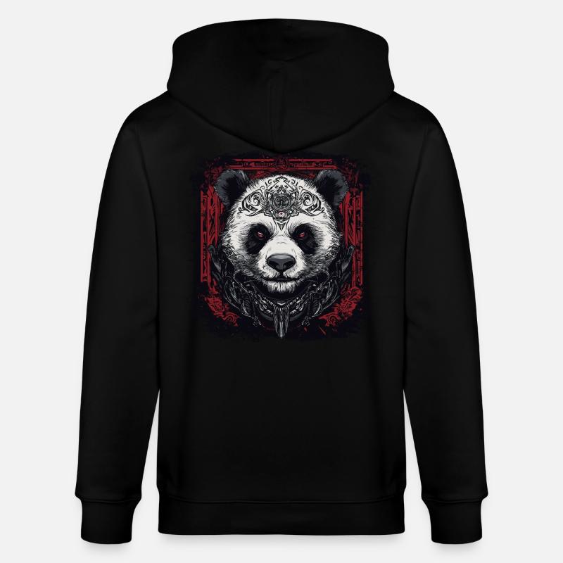 Cool Panda - Veste à capuche bio CULTIVATOR Stanley/Stella Unisexe - noir
