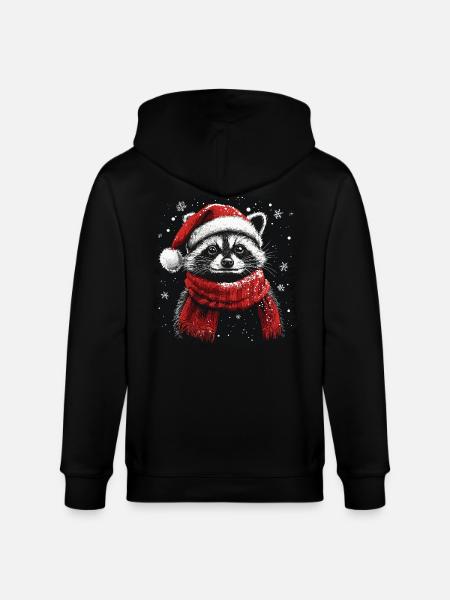 raton laveur de Noël - Veste à capuche bio CULTIVATOR Stanley/Stella Unisexe - noir