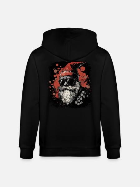 Garden Gnome Rocker - Stanley/Stella CULTIVATOR Unisex Organic Hooded Jacket - black