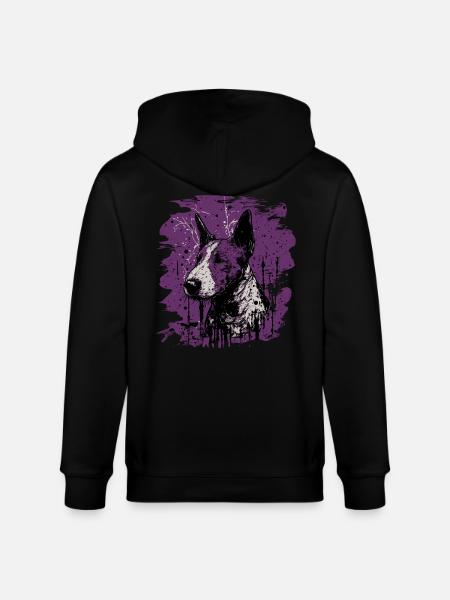 Bullterrier - Stanley/Stella Unisex Bio-Kapuzenjacke CULTIVATOR - Schwarz