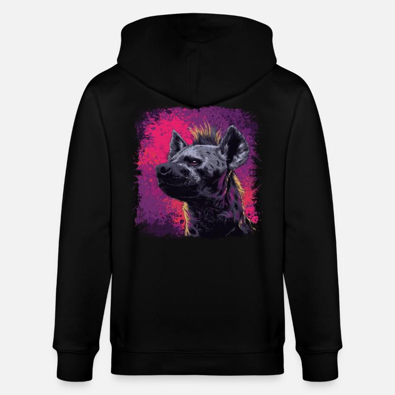 Punkrock Hyäne - Stanley/Stella Unisex Bio-Kapuzenjacke CULTIVATOR - Schwarz