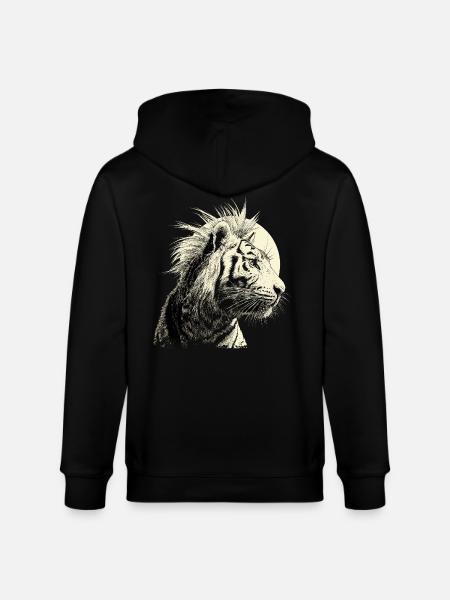 Tigerpunk - Stanley/Stella CULTIVATOR Unisex Organic Hooded Jacket - black
