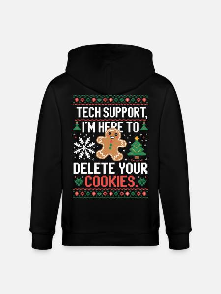 Tech Support Cookie Spruch - Stanley/Stella Unisex Bio-Kapuzenjacke CULTIVATOR - Schwarz