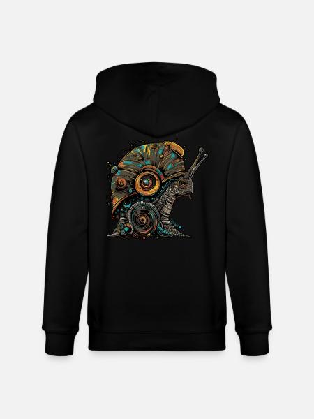 Crinchy Snail - Stanley/Stella CULTIVATOR Unisex Organic Hooded Jacket - black