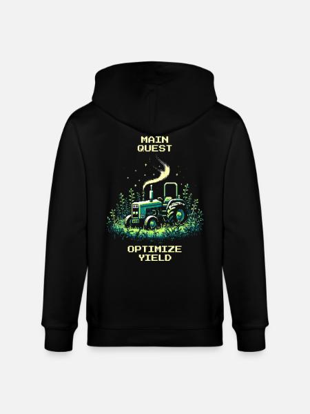 Yield Maximization | Precision Farming active - Stanley/Stella CULTIVATOR Unisex Organic Hooded Jacket - black