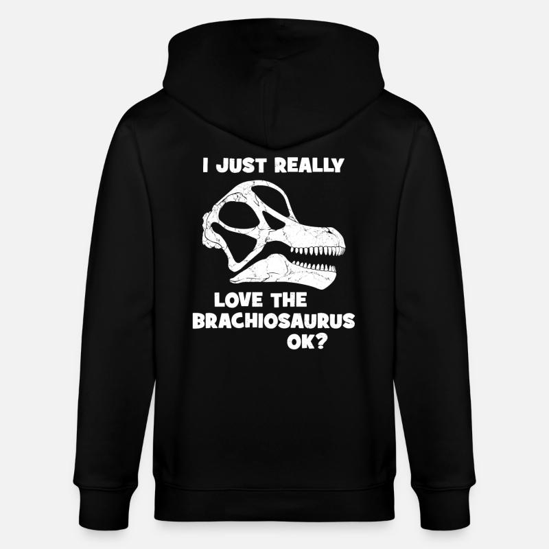 Brachiosaurus Fossil Schädel - Stanley/Stella Unisex Bio-Kapuzenjacke CULTIVATOR  - Schwarz