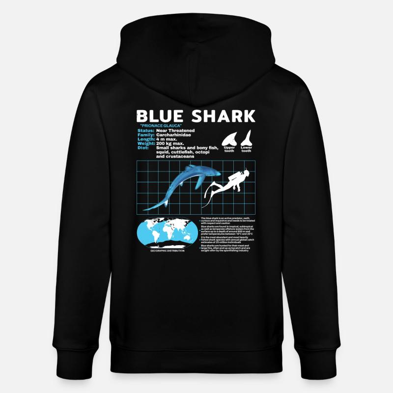 Blauhai Datenblatt Fact Sheet - Stanley/Stella Unisex Bio-Kapuzenjacke CULTIVATOR  - Schwarz