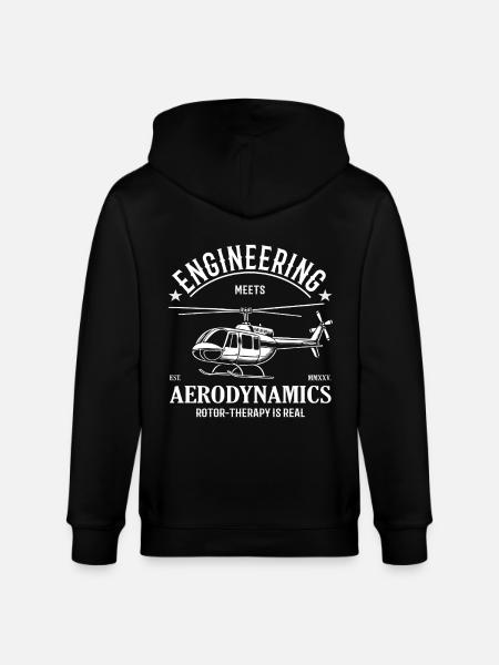 Hubschrauber – Engineering meets Aerodynamics - Stanley/Stella Unisex Bio-Kapuzenjacke CULTIVATOR  - Schwarz