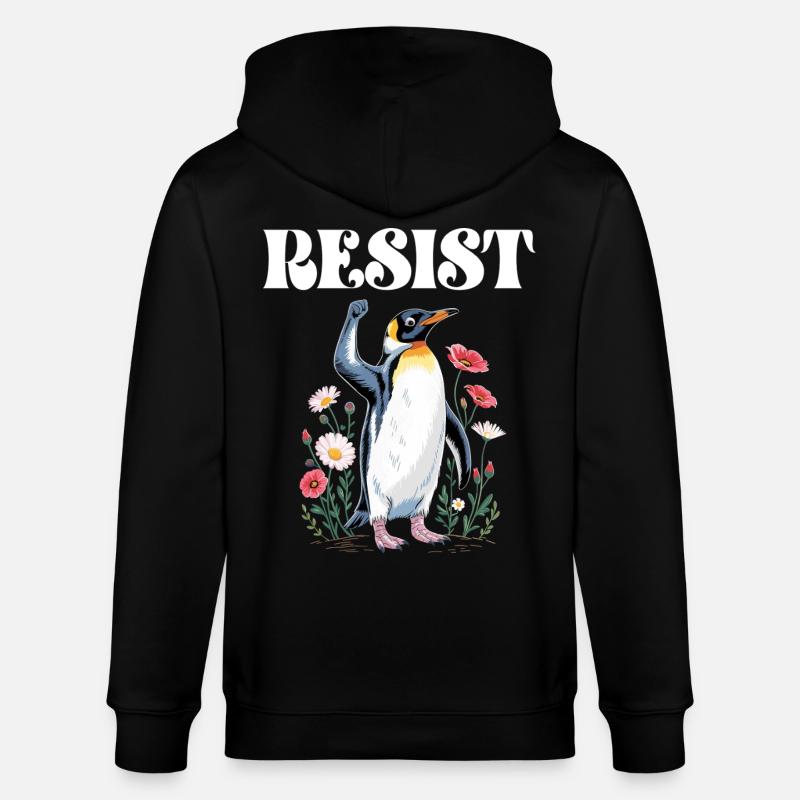 Pingouin Proteste Résistance Taxes - Veste à capuche bio CULTIVATOR Stanley/Stella Unisexe - noir