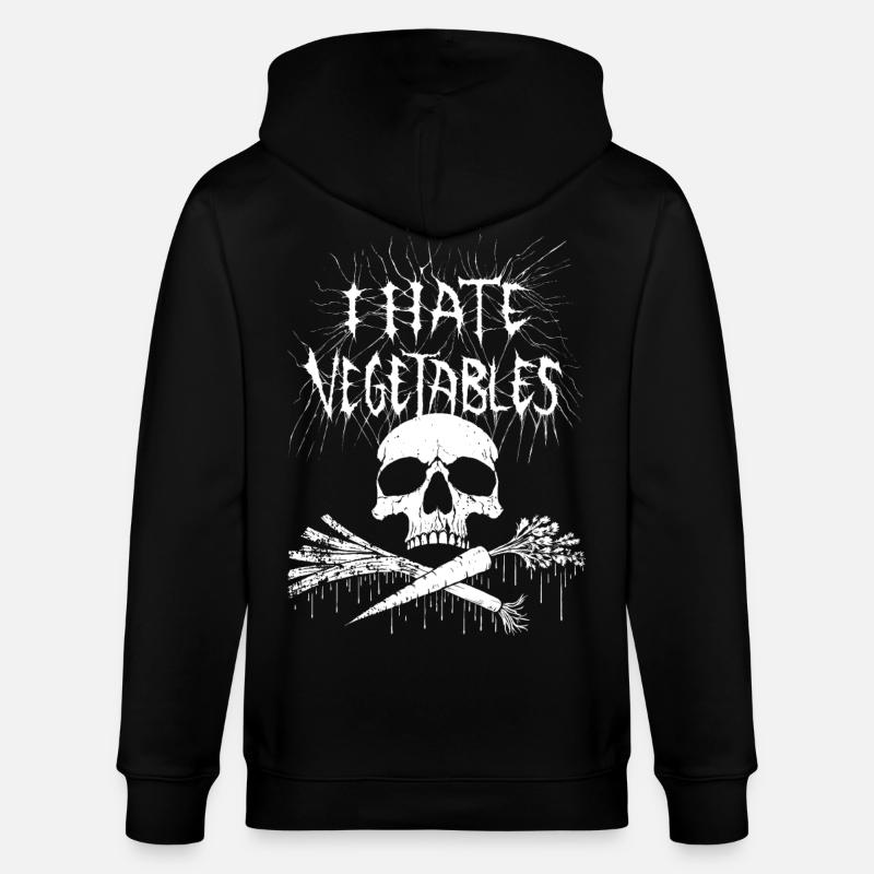 Ich hasse Gemüse! - Stanley/Stella Unisex Bio-Kapuzenjacke CULTIVATOR  - Schwarz