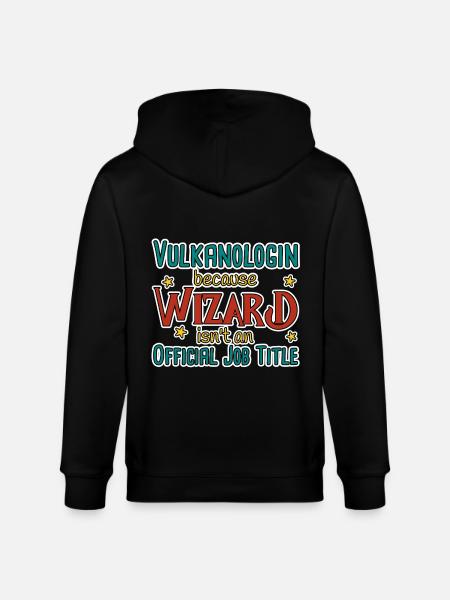 Volcanologist Wizard Volcanology - Stanley/Stella CULTIVATOR Unisex Organic Hooded Jacket - black
