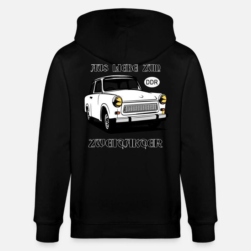 Trabant Trabi Auto - Stanley/Stella Unisex Bio-Kapuzenjacke CULTIVATOR  - Schwarz