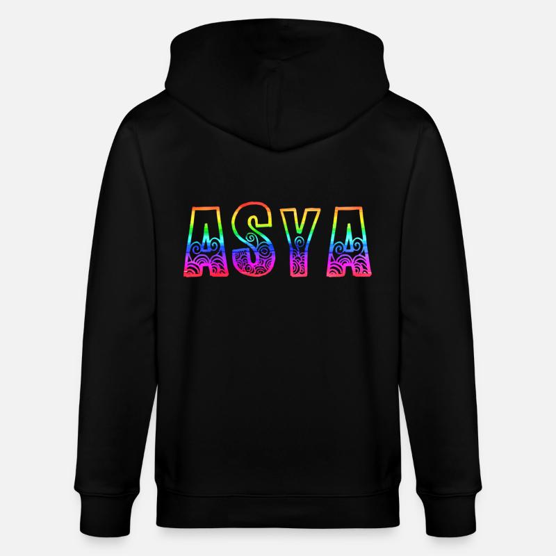 asya rs regenbogen - Stanley/Stella Unisex Bio-Kapuzenjacke CULTIVATOR  - Schwarz