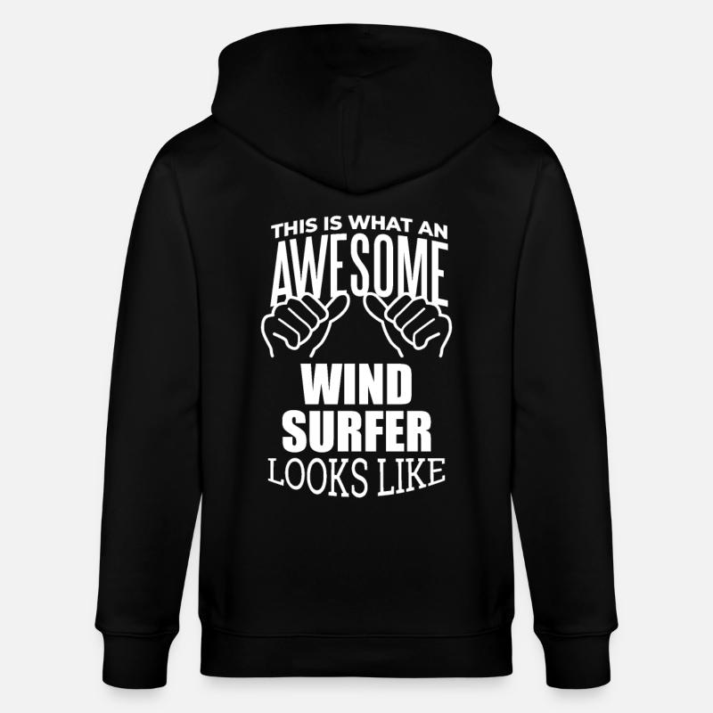 Windsurfen - Stanley/Stella Unisex Bio-Kapuzenjacke CULTIVATOR  - Schwarz