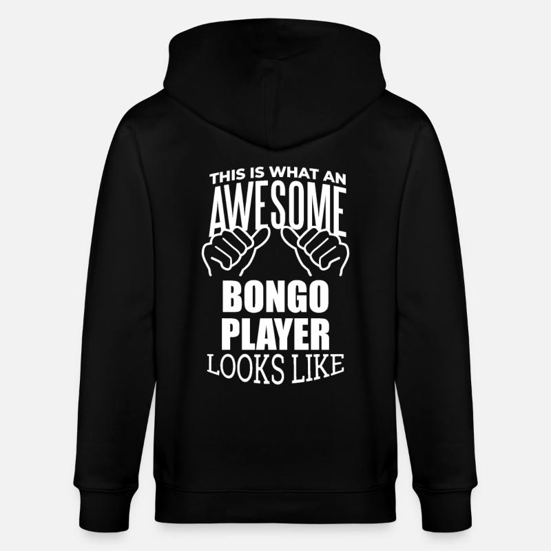 Bongo - Stanley/Stella Unisex Bio-Kapuzenjacke CULTIVATOR  - Schwarz
