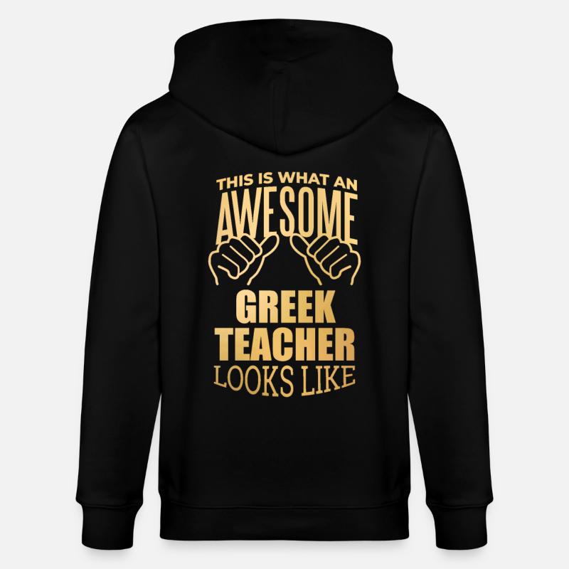 Griechisch - Stanley/Stella Unisex Bio-Kapuzenjacke CULTIVATOR  - Schwarz
