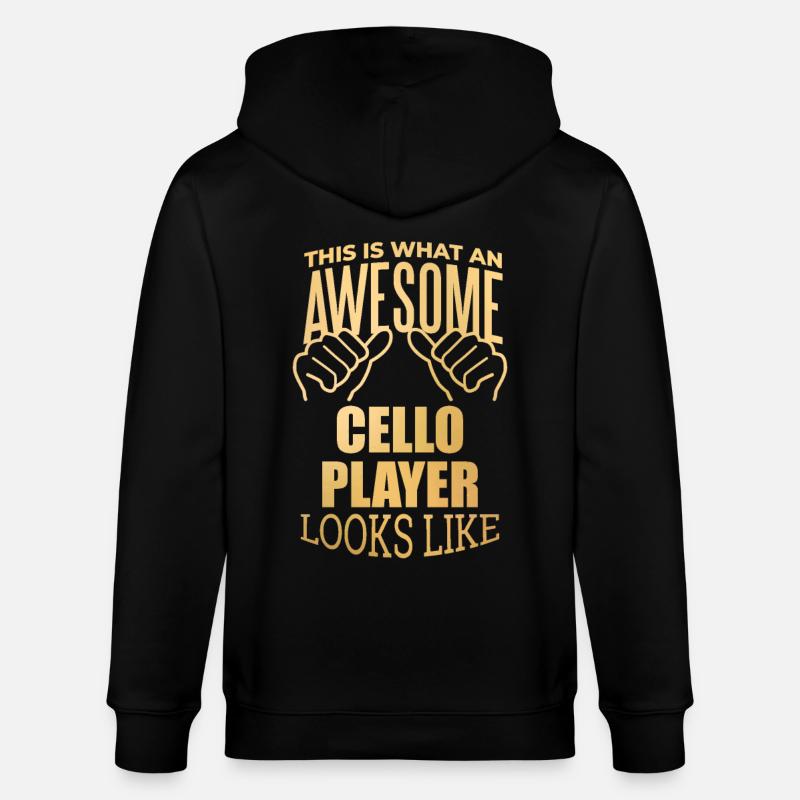 violoncelle - Veste à capuche bio CULTIVATOR Stanley/Stella Unisexe - noir