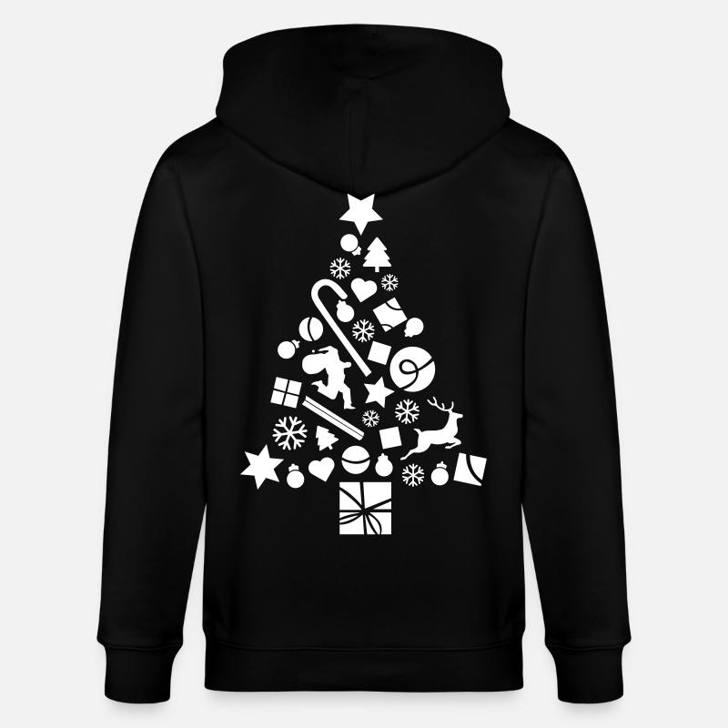 Decorated Christmas tree - Stanley/Stella CULTIVATOR Unisex Organic Hooded Jacket - black