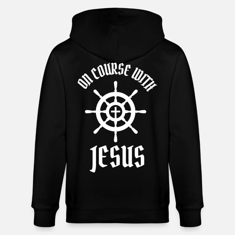 SUR LE CHEMIN AVEC JÉSUS - Veste à capuche bio CULTIVATOR Stanley/Stella Unisexe - noir