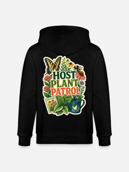 HOST PLANT PATROL Plants - Stanley/Stella CULTIVATOR  Unisex Organic Hooded Jacket - black