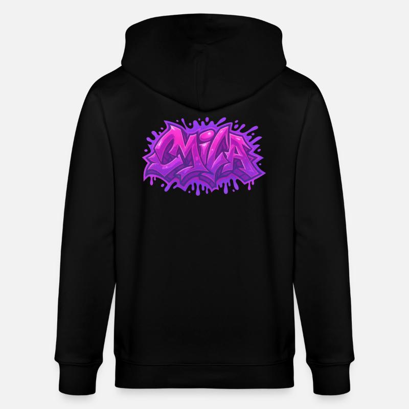 Graffiti  MILA Prénom cadeau idéal imprimable - Veste à capuche bio CULTIVATOR Stanley/Stella Unisexe - noir
