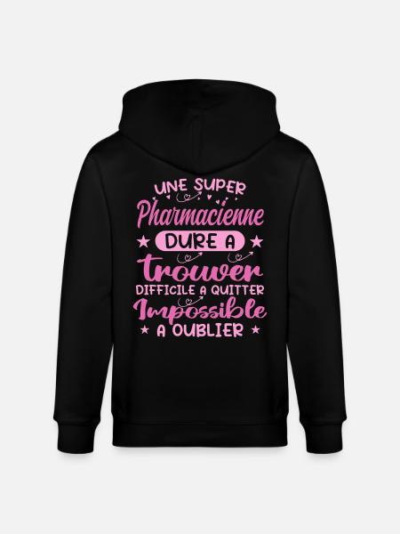 A Super Pharmacist - Pharmacist Gift - Stanley/Stella CULTIVATOR  Unisex Organic Hooded Jacket - black