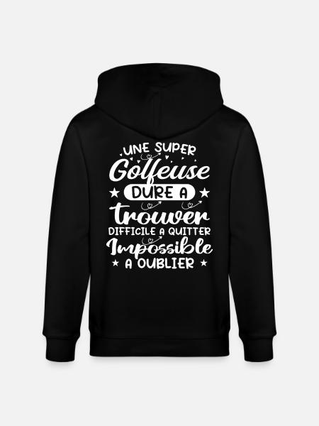 A Super Golfer - Golfer Gift - Stanley/Stella CULTIVATOR Unisex Organic Hooded Jacket - black